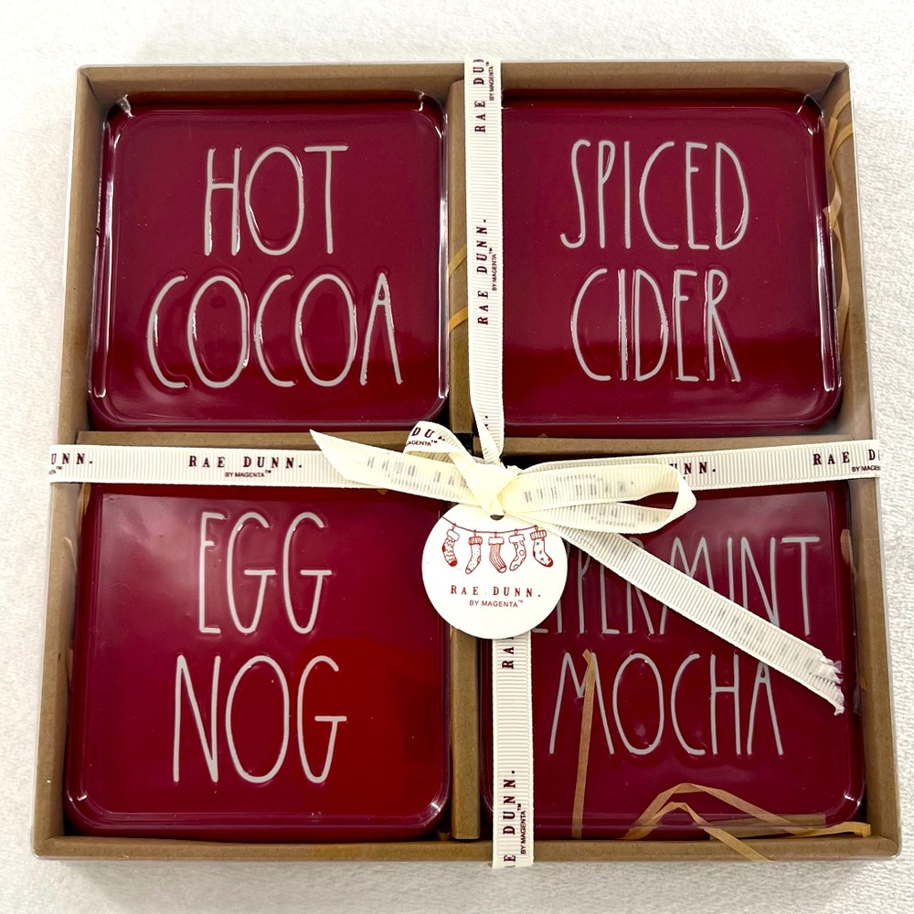 NWT Rae Dunn Christmas Coasters